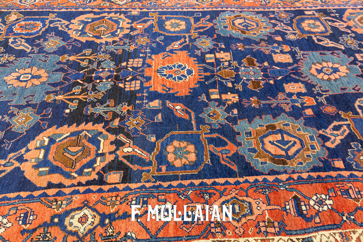 Tapis Bidjar Motif Tribal Champ Bleu n°:91231268